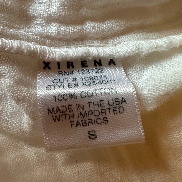 Xirena white 100% cotton long sleeved maxi with belt Size Small - Picture 8 of 9
